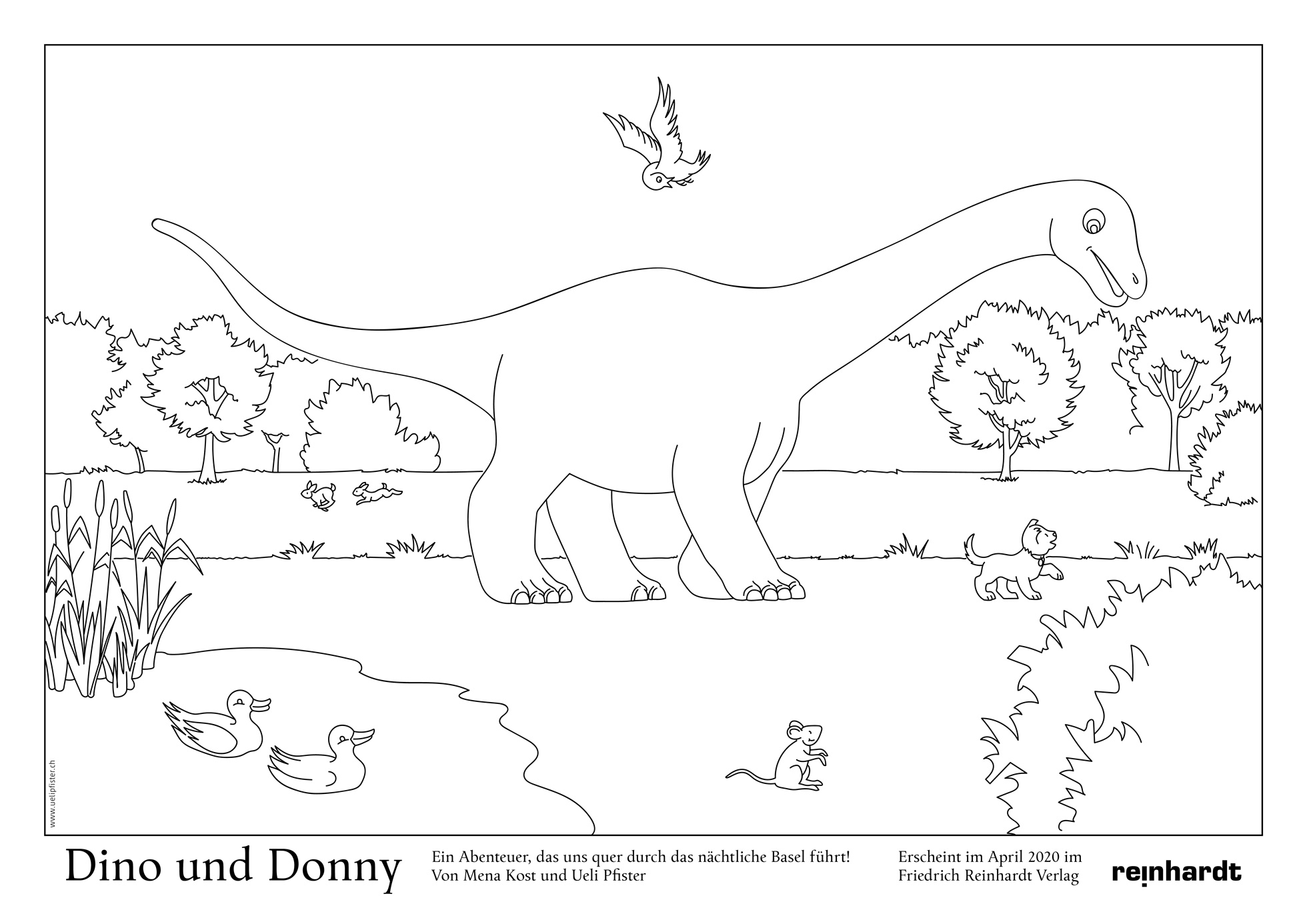 Dino und Donny Ausmalbild